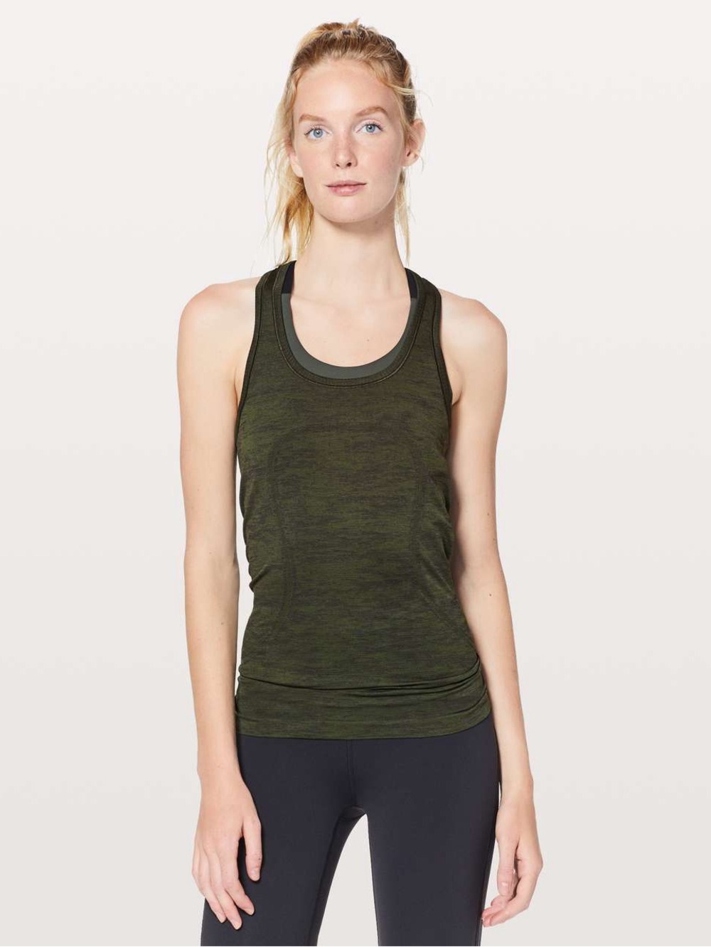 Lululemon Swiftly Tech Racerback - 
Dark Olive / Brave Olive / Black